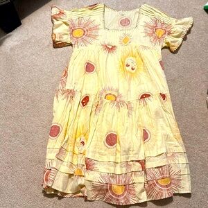 Urban Outfitters yellow flowing sun dress